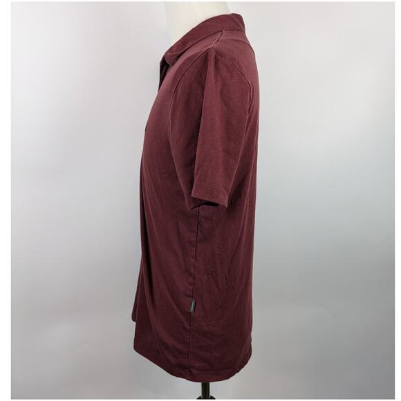 Mens Sm Polo T-Shirt Volcom Burgundy Adult Skateboarding Shirt Top Maroon Casual - Picture 4 of 10